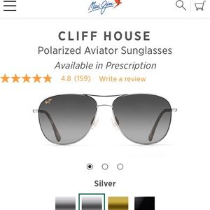 Brand New Maui Jim Cliff House Aviator Sunglasses